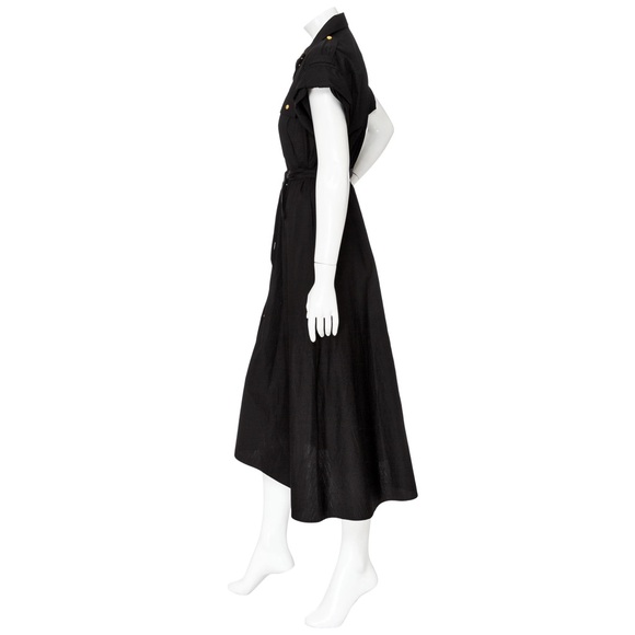 Celine Poplin Midi Safari Button Down Dress - Picture 6 of 8